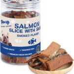 PAWUP Salmon Fillet Dog Treats, Salmon Jerky with Fish Skin, Healthy High Protein Snacks, Natural Omega 3-6, Low in Fat with Taurine,12.5oz (Smoked Flavor)