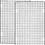 Tebery 2 Pack Black Heavy Duty Wire Cooking Rack Baking Racks, 16" x 10" Nonstick Baking & Cooling Grid for Roasting, Cooking, Grilling, Drying