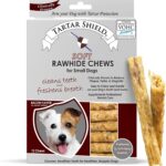 Tartar Shield Soft Rawhide Chews | Safe Dental Treats for Small Dogs | Vet VOHC Approved | Daily Bone Cleans Teeth & Gums Fresh Breath Oral Health Support | USA Made | (Small Dogs / 12 Count)