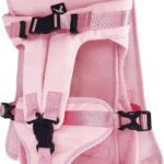 Adjustable Pet Front Carrier Backpack, Hands-Free Dog & Cat Travel Bag for Small & Medium Pets Easy-Fit Puppy Travel Backpack Pink S