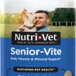 Nutri-Vet Senior-Vite Multivitamin, Dog Supplements, Immune Support, Pet Supplies, Vitamins for Dogs, Senior Essentials, Made in USA, Multivitamin for Pets, 120 Count