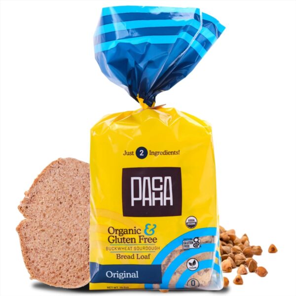 Pacha Buckwheat Bread - Certified Organic, Gluten-Free, Vegan, Sourdough - 22 OZ