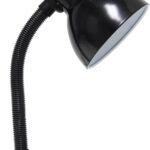 Simple Designs LD1003-BLK Basic Metal Desk Lamp with Flexible Hose Neck for Office, Living Room, Bedroom, College Dorm, Bookshelf, Black