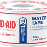 Band-Aid Brand First Aid Water Block 100% Waterproof Self-Adhesive Tape Roll for Durable Wound Care to Firmly Secure Bandages, 1 in by 10 yd