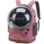 Cat Backpack Carrier, Breathable Cat Carrier Large Space Bubble Pet Backpack for Small Dog and Large cat up to 18lbs, Transparent & Foldable Pet Carrier for Travel Hiking (Pink)