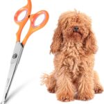 Professional Rounded Dog Scissors - Sharp Stainless Steel Blades with Colorful Handles, Safe and Easy-to-Use Pet Scissors for Long Lasting Grooming at Home