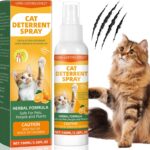 GDBadais Cat Repellent Spray, Cat Deterrent Spray - Indoor & Outdoor Training Safe, Protect Furniture, Sofas, Rugs, Restricted Areas-for Behavior, Natural, Effective - New Formula 12