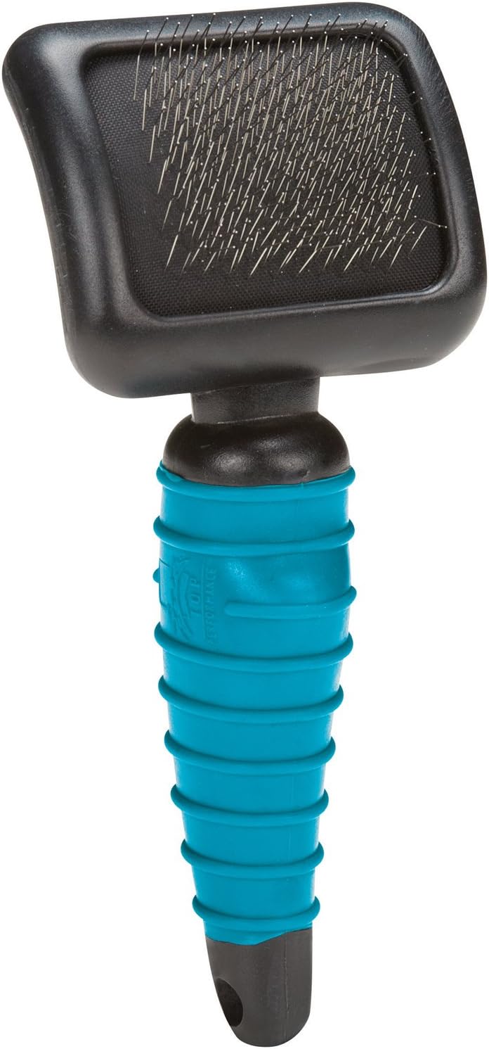 Master Grooming Tools Ergonomic Soft Slicker Brushes  Molded Brushes for Grooming Dogs - Small, 3" x 2" Black