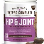 Dr. Joseph's VetPro Complete Dog Hip & Joint Supplement for Arthritis Pain Relief  High-Strength Glucosamine & Chondroitin Chews for Senior Dogs  Vet Formulated Daily Treats, Chicken Flavor, 120 Ct