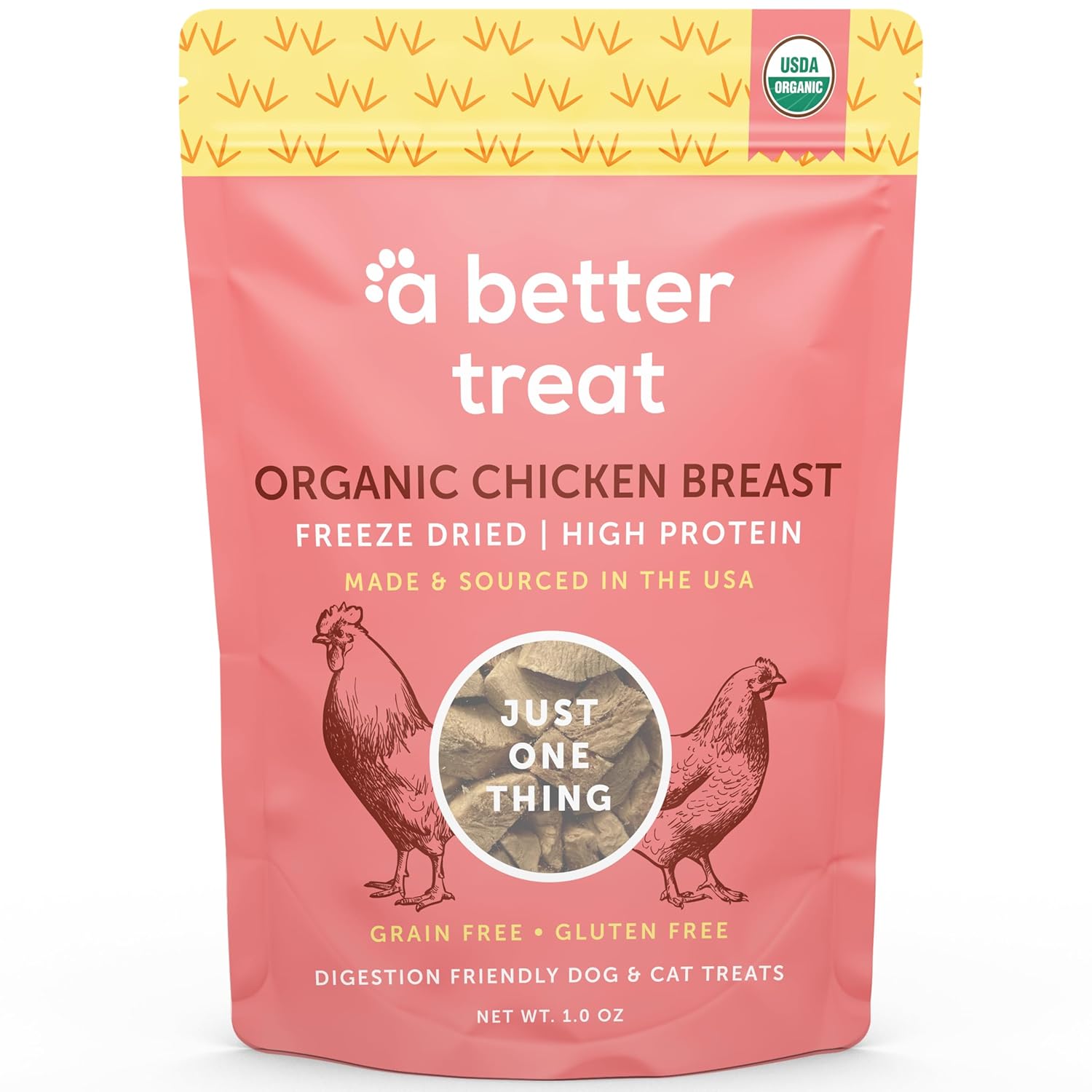 A Better Treat Organic Freeze Dried Chicken Breast Dog Treats, Organic, Single Ingredient | Natural Healthy High Value | Gluten Free, Grain Free, High Protein, Diabetic Friendly | Made in The USA A Better Treat Organic Freeze Dried Chicken Breast Dog Treats, Organic, Single Ingredient | Natural Healthy High Value | Gluten Free, Grain Free, High Protein, Diabetic Friendly | Made in The USA