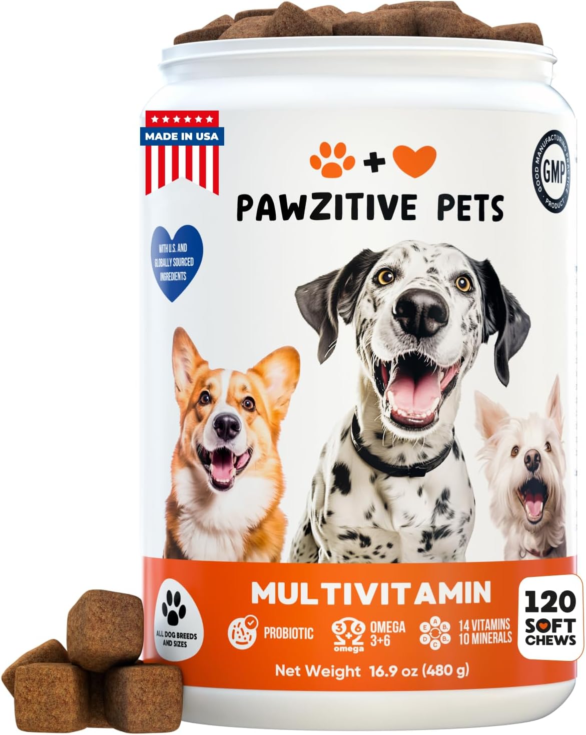 Dog Multivitamin Chews - Glucosamine Chondroitin Vitamin Chewables - 24 in 1 Dog Probiotic Treats for Skin, Joint, Bones, Liver - Immune Support Supplement with Vitamins & Minerals - All Breeds & Ages Dog Multivitamin Chews - Glucosamine Chondroitin Vitamin Chewables - 24 in 1 Dog Probiotic Treats for Skin, Joint, Bones, Liver - Immune Support Supplement with Vitamins & Minerals - All Breeds & Ages