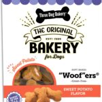 Three Dog Bakery Grain-Free Woofers Sweet Potato Dog Treats - Soft-Baked Dog Biscuits for Sensitive Tummies, Human-Inspired Dog Treats, Dog Treats for Puppy Training with Real Ingredients