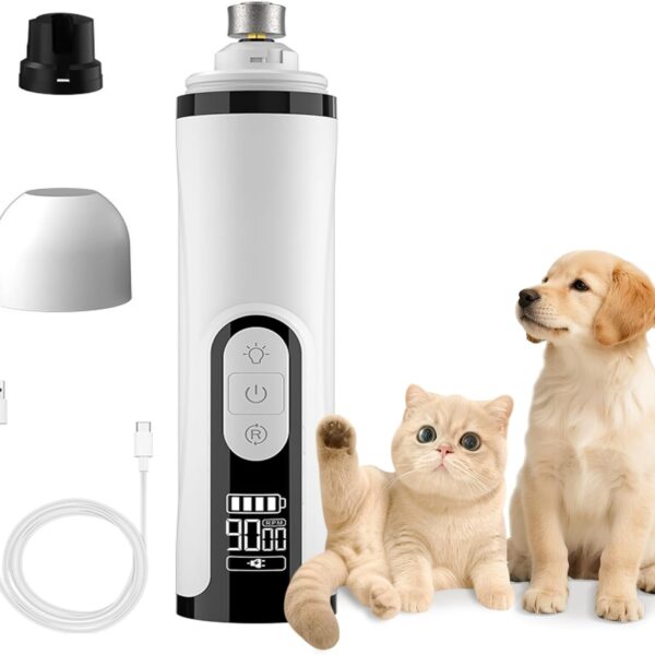 PawsMedal Pet Nail Grinder Quiet Professional Cats Cordless Clippers Cat Claw Care Cat Grooming Clippers Cat Grooming Supplies with Charging Cable Easy to Hold Safety Guard for Small Dogs Cats