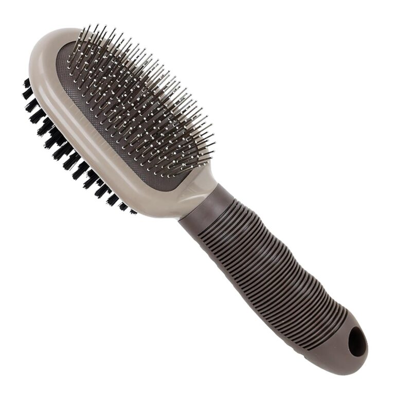 Hair cleaning tool for medium and large dogs, soft and firm bristles to remove loose tangled and undesirable undercoat. dog brush.