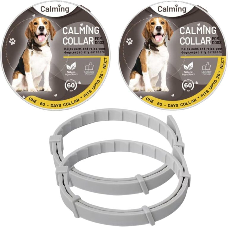 Calming Collar for Dogs 2 Pack Dog Pheromone Calm Collars Relief Anxiety Stress Separation Lasts 60 Days Relieve Bad Behavior up to 27 Inche Size Flexible Adjustable for All Small Medium and Large Dog