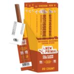 New Primal Rotisserie Chicken Sticks, Zero Sugar High Protein Snack, Gluten Free Whole30 Healthy Snacks, Keto and Paleo Friendly, Jerky Meat Stick, 10g Protein, 20 Ct