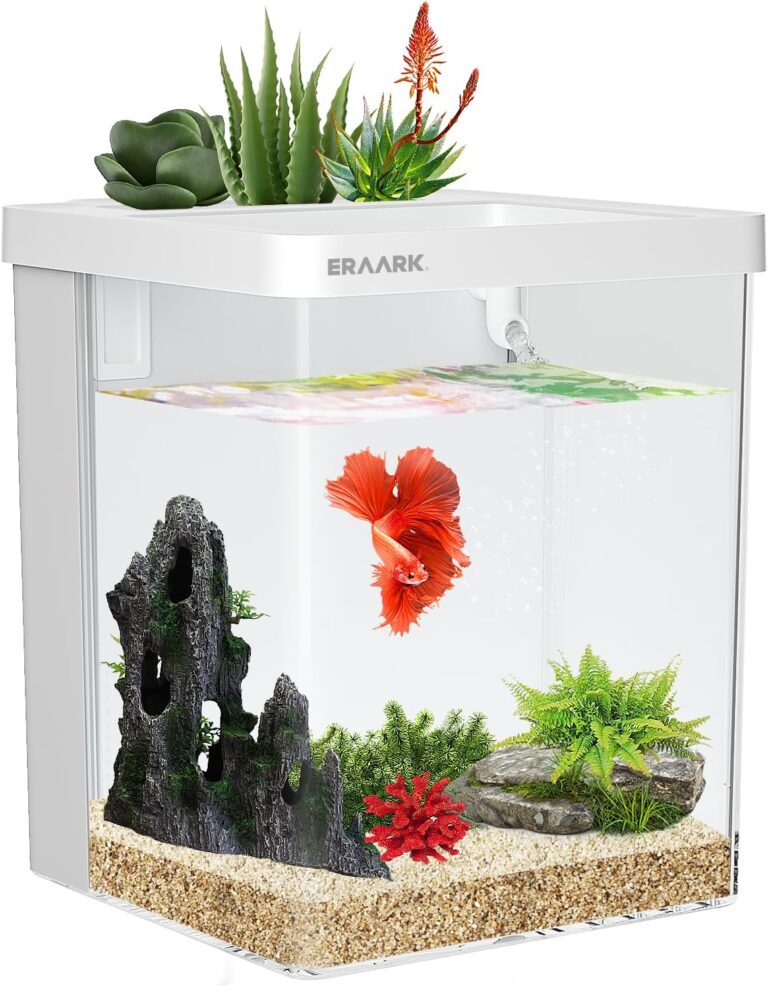 Smart Betta Fish Tank 1.5 Gallon Aquarium (White)