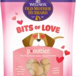 Old Mother Hubbard Wellness Bits of Love P-Nuttier Dog Biscuits, Natural, Seasonal, Valentine's Day Treats, Peanut Butter Flavor, (6 Ounce Bag)
