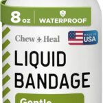 Chew + Heal Labs Pet Liquid Bandage for Dogs - 8 oz Spray with Aloe - Wound Care for Dogs Including Cuts, Scrapes, and Stitches - Breathable and Waterproof