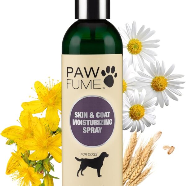 PAWFUME Skin & Coat Detangler Spray for Dogs, 1-Pack Soothe Dry, Itchy Coats Quickly Non-Toxic Chamomile & Oat Formula, Essential Fatty Acids & Vet-Certified Dog Detangler Spray Dematting Care