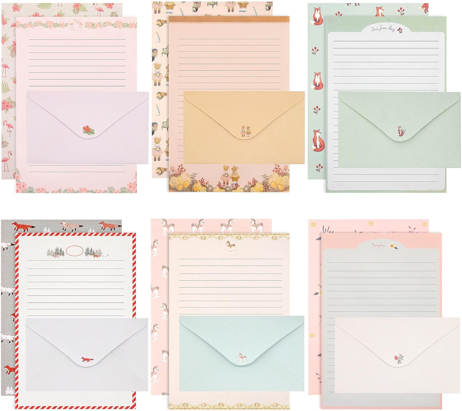 54 PCS Stationery Set with Envelopes,36 Writing Paper+18 Envelopes,Cute Lined Stationery Paper for Writing Letters Invitations Poem Office School Supplies 54 PCS Stationery Set with Envelopes,36 Writing Paper+18 Envelopes,Cute Lined Stationery Paper for Writing Letters Invitations Poem Office School Supplies