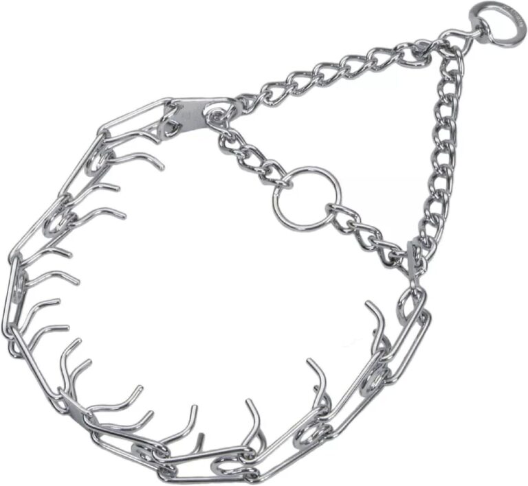 Herm SPRENGER Ultra-Plus Prong Dog Training Collar, 3.0 mm x 18" Neck Size, 3.0 mm x 22" Chain Length, Steel Chrome Plated Dog Prong Collar, Pinch Collar for Dogs, Dog Correction Collar