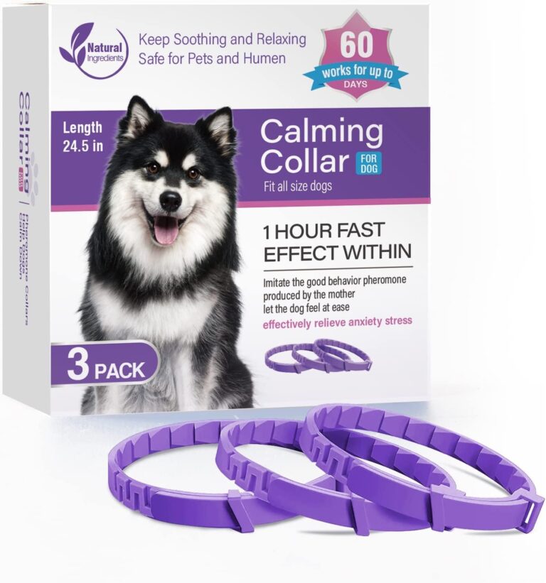 Dog Calming Pheromone Collar Set of 3,Relieves Anxiety,Keeps Dog Quiet,Foldable Collar