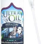 Ultra Oil Skin and Coat Supplement for Dogs and Cats with Hemp Seed, Flaxseed, Grape Seed, and Fish Oils for Relief from Dry Itchy Skin, Dull Coat, Hot Spots, Dandruff, and Allergies, (16 oz)