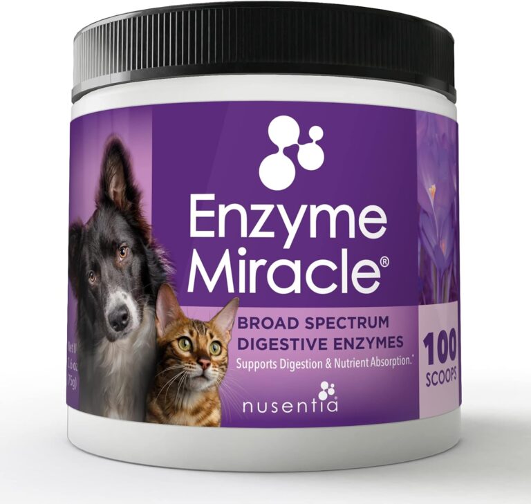 Enzymes for Cats & Dogs : Enzyme Miracle (100 Servings) : for Digestive Stress, Pancreatic Concerns, and Healthy Weight Management.