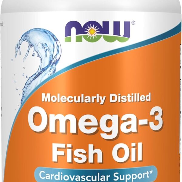 NOW Foods Supplements, Omega-3 180 EPA / 120 DHA, Molecularly Distilled, Cardiovascular Support*, 200 Softgels