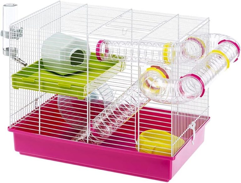 Ferplast Laura Small Hamster Cage | Fun & Interactive Cage Measures 18.11L x 11.61W x 14.8H & Includes All Accessories