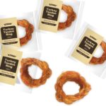 Turkey Tendons for Dogs, All Natural, Healthy Dog Treats, Long Lasting, Hypoallergenic Dog Chews, Rawhide Free, USA-Sourced, for Small Dogs, Ring (S), 4 Count Pack