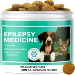 Calming Chews for Dogs | Seizure Medicine for Dog | Natural Herbal Formula Calms The Nervous System | Ashwagandha, Milk Thistle, Turmeric | Calming for Dogs Anxiety - 120 Chews