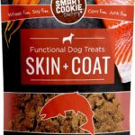 Smart Cookie All Natural Dog Treats - Healthy Skin & Coat Salmon Dog Treats - Ideal for Sensitive Stomachs or Itchy, Allergic, Dry Skin - Dehydrated, Crunchy, Human-Grade, Made in USA - 8oz, Pack of 1