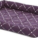 Midwest Homes for Pets 40224-PLD Quiet Time Couture Ashton Bolster Pet Bed, Medium Dog/24, Plum