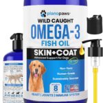 Omega 3 Fish Oil for Dogs - Better Than Salmon Oil - Dog Fish Oil Supplement to Reduce Shedding & Itching - Supports Joints, Brain, and Heart Health - Skin and Coat Supplement - Liquid Fish Oil
