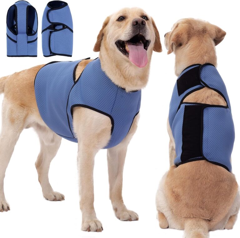 Dog Anxiety Calming Vest Breathable Mesh Anxiety Relief Shirt, Dog Thunder Jacket Calming Coat for Fireworks, Vet Visits, Separation, Noise Block, Pet Calming Wrap Jacket All Season Indoor Outdoor, XL