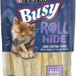 Purina Busy Rawhide Small/Medium Breed Dog Bones, Rollhide - 9 ct. Pouch