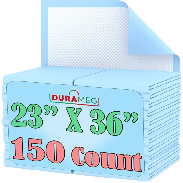 Chucks Pads Disposable [150 Pads] Underpads 23x36 - Absorbent Leak-Resistant Incontinence Bed Pads for Mattress & Furniture Protection | Waterproof Pee & Puppy Training Pads for Adults, Kids & Elderly