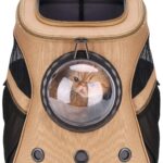 LOLLIMEOW Large Pet Carrier Backpack, Bubble Backpack Carrier for Fat Cats and Puppies,Airline-Approved(Khaki)