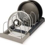 Joseph Joseph DrawerStore Expanding Cookware Organizer, Space saving storage for pan lids, baking trays - Grey