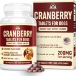 Cranberry Supplement for Dogs UTI Treatment (120 Chews) Dog Urinary Tract Support for Kidney & Bladder Health - Cranberry Relief Supplement for All Ages, Breeds & Sizes - Chicken Flavor - USA Made