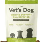 The Vet's Dog Immune Support DNA Defense Chews, Dog Allergy and Immune Chews + Hip and Joint Supplement for Dogs, Organic Turkey Tail Mushroom, Turmeric, Barley Grass, Chicken Liver Flavor (30 Count)