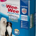 Four Paws Wee-Wee Superior Performance Pee Pads for Dogs with Runoff Barrier Edge Guard Protection, Puppy & Dog Potty Training Pads, Housebreaking Supplies, 27.5" x 44" (8 Count)