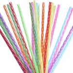Hogg Reusable Straws - Rainbow (24 Pack), Plastic Straws Reusable, Tumbler Accessories, 8 inch