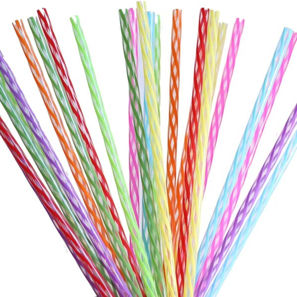 Hogg Reusable Straws - Rainbow (24 Pack), Plastic Straws Reusable, Tumbler Accessories, 8 inch