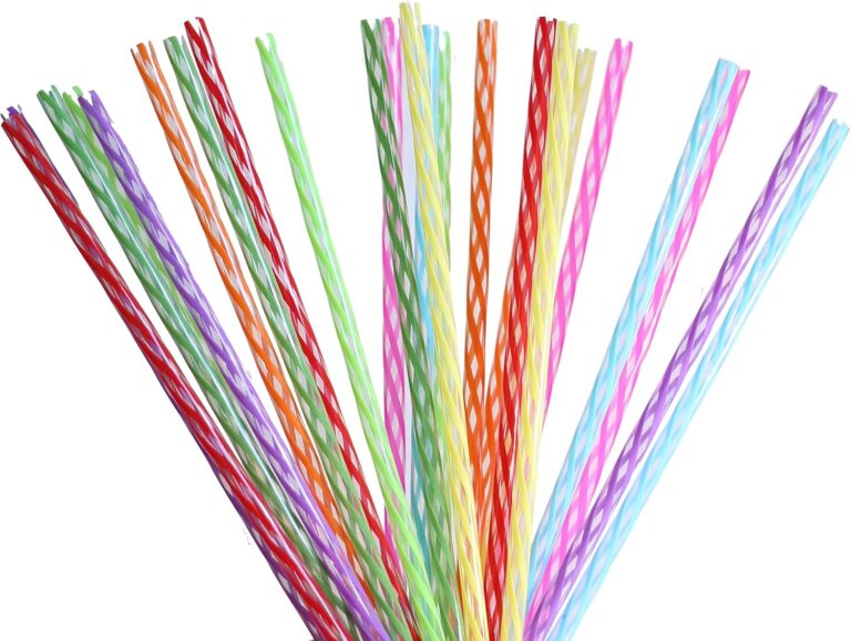 Hogg Reusable Straws - Rainbow (24 Pack), Plastic Straws Reusable, Tumbler Accessories, 8 inch