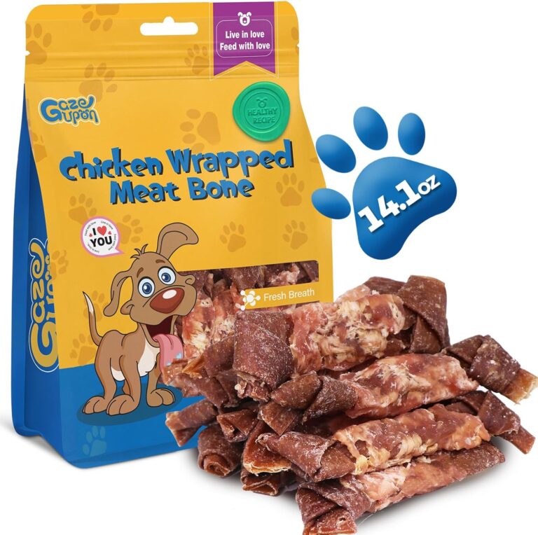 gazeupon Dog Treats, Made with Real Chicken and Beef Meat, Healthy Dog Chew w/Glucosamine Chondroitin, High Protein, Rawhide Free