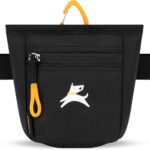 OllyDog Goodie Treat Bag, Dog Treat Pouch, Waist Belt Clip for Hands-Free Training, Magnetic Closure, Dog Training and Behavior Aids, Three Ways to Wear (Raven S'25)