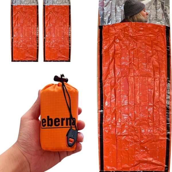 Emergency Sleeping Bags 2 Pack | Portable Emergency Blanket Survival Gear